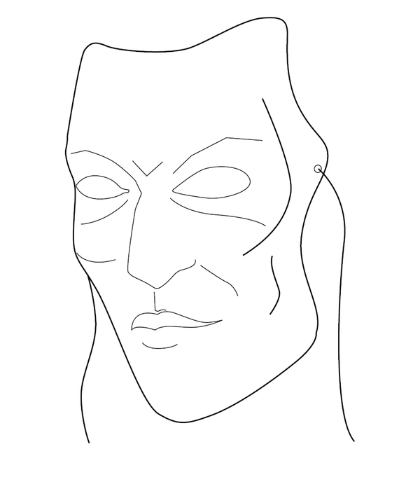 Halloween mask coloring page – fun and educational printable for children