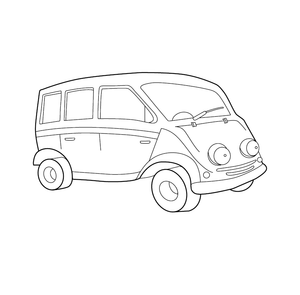 Free Printable Van Coloring page – fun and educational printable for children