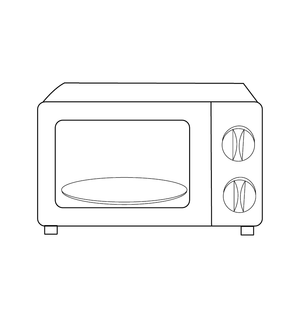 Microwave Coloring page – fun and educational printable for children