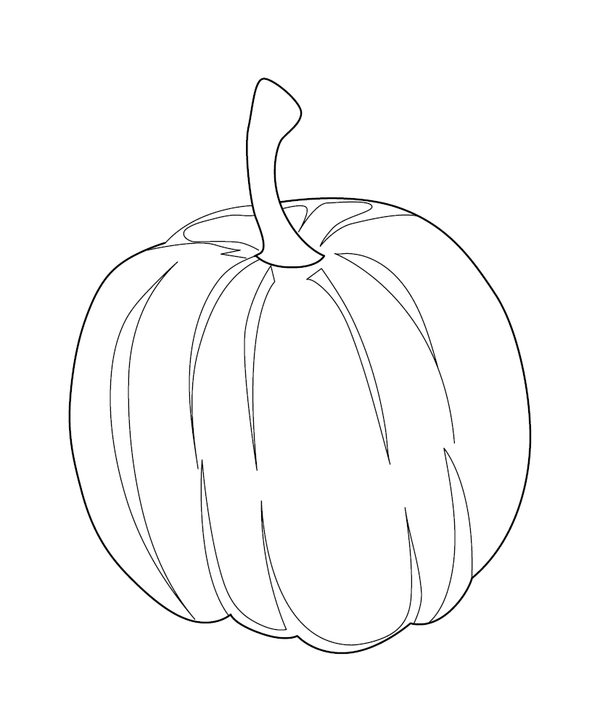 Pumpkin  For Kids coloring page – fun and educational printable for children