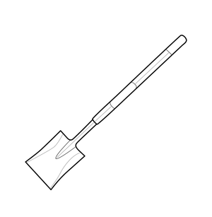 Spade coloring page – fun and educational printable for children