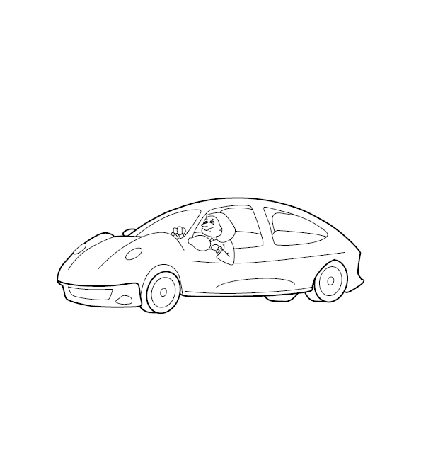 Race Car Coloring Page