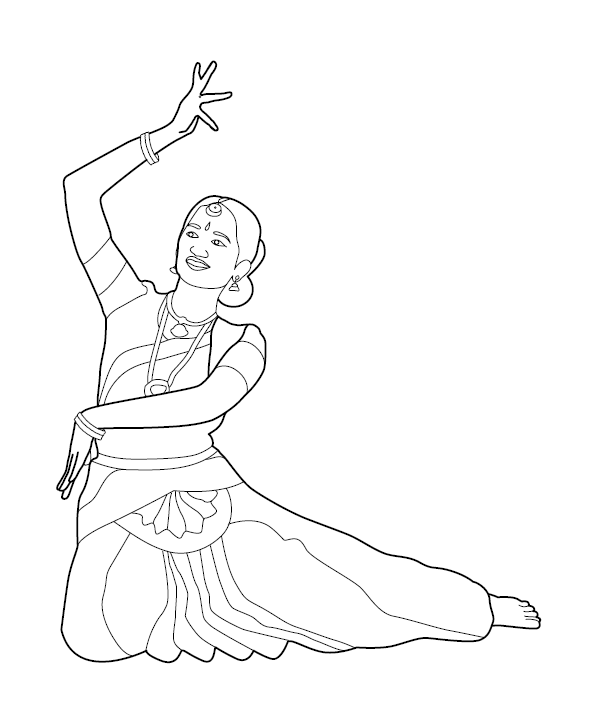 Classical Dance Coloring Image