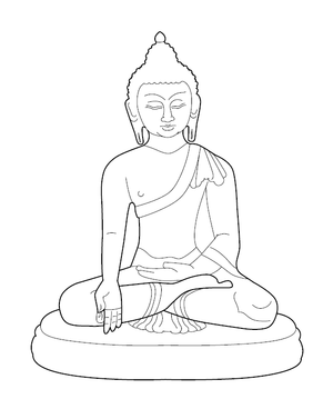 Budha Coloring Image