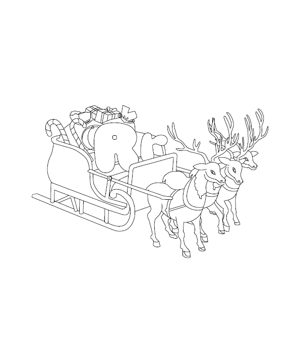 Sleigh Coloring Picture