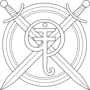 Khanda Symbol coloring page – fun and educational printable for children