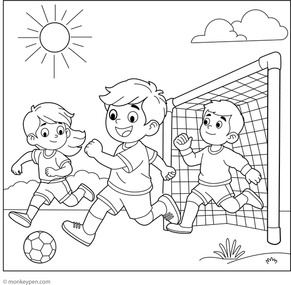 Football Coloring Page