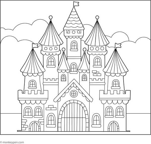 Castle Coloring Page