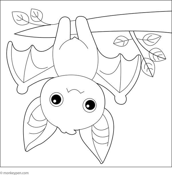 Downloadable Bat Coloring Book
