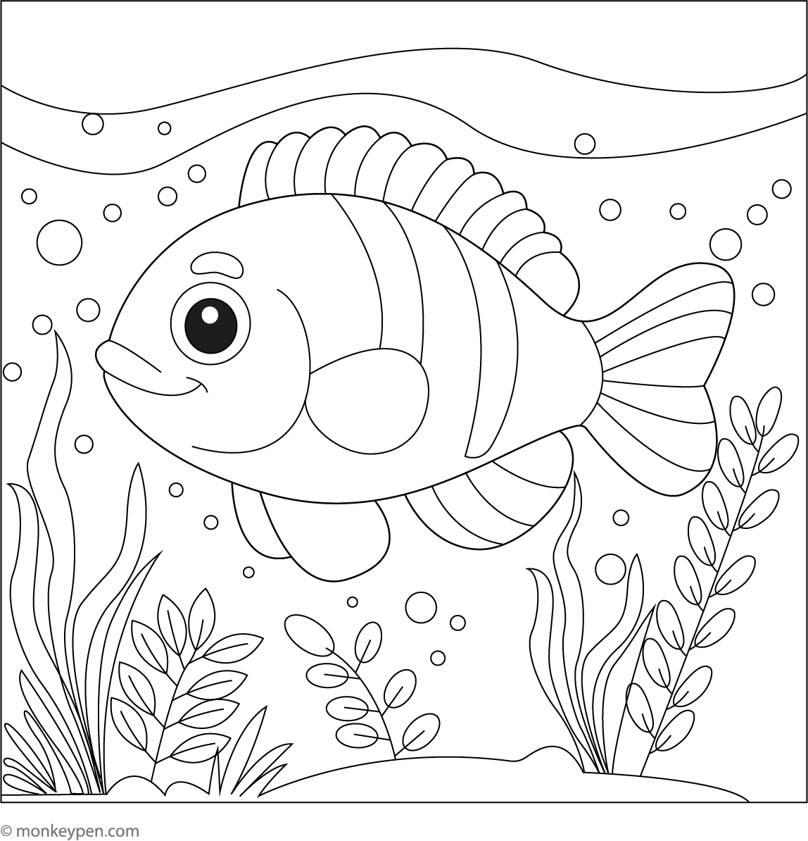 Printable Fish Coloring Book PDF