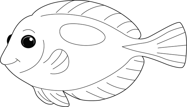 Blue Tang coloring page – fun and educational printable for children