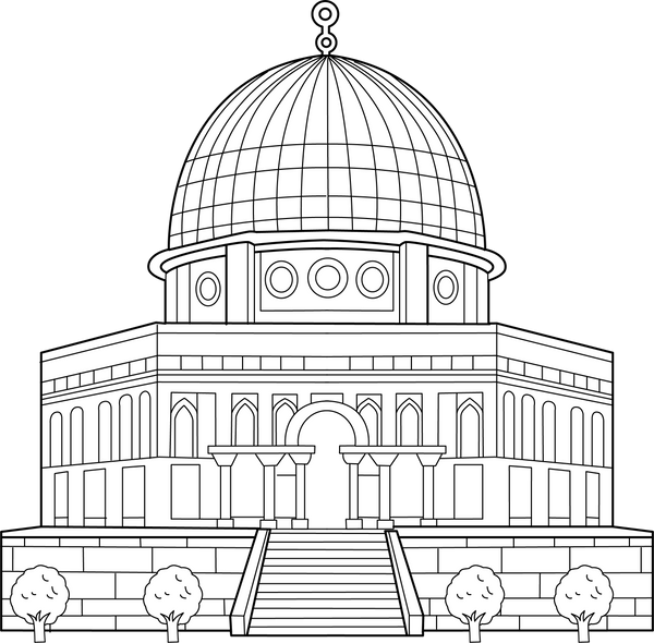 Dome Of The Rock coloring page – fun and educational printable for children