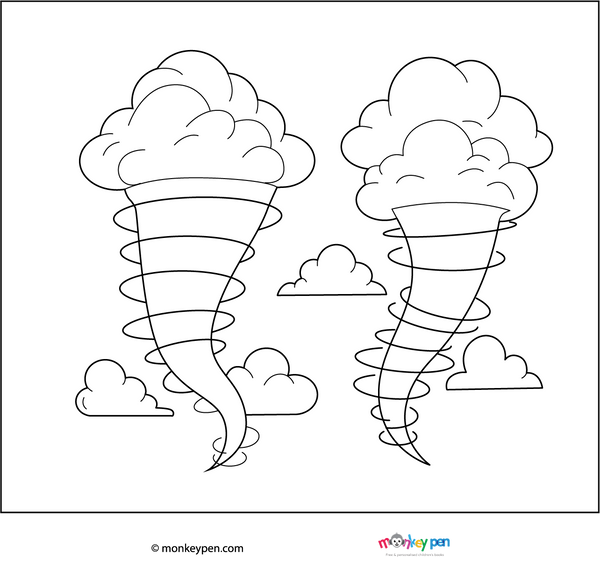 Tornado Coloring Page