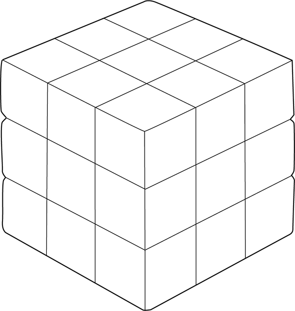 Rubix Cube coloring page – fun and educational printable for children