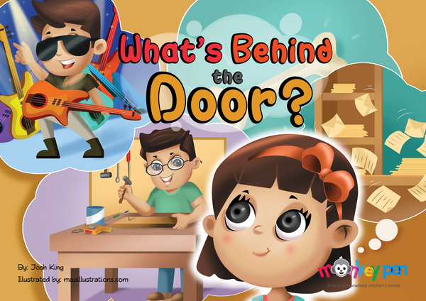 What's Behind The Door - Free Children's Story book Coverpage