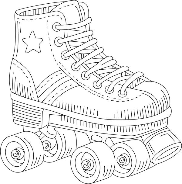 Roller Skates coloring page – fun and educational printable for children