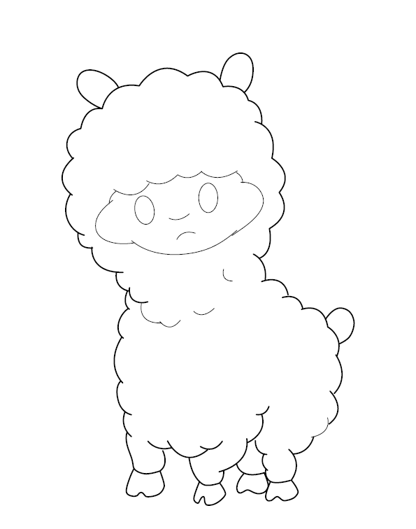 Baby Sheep Coloring Image
