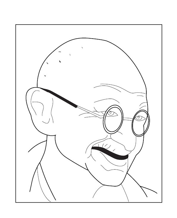 Gandhiji Coloring Page