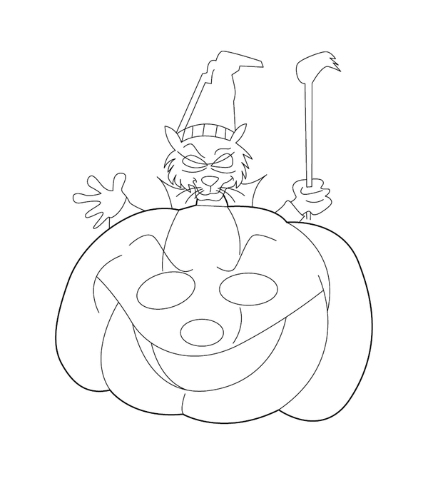 Halloween Pumpkin coloring page – fun and educational printable for children