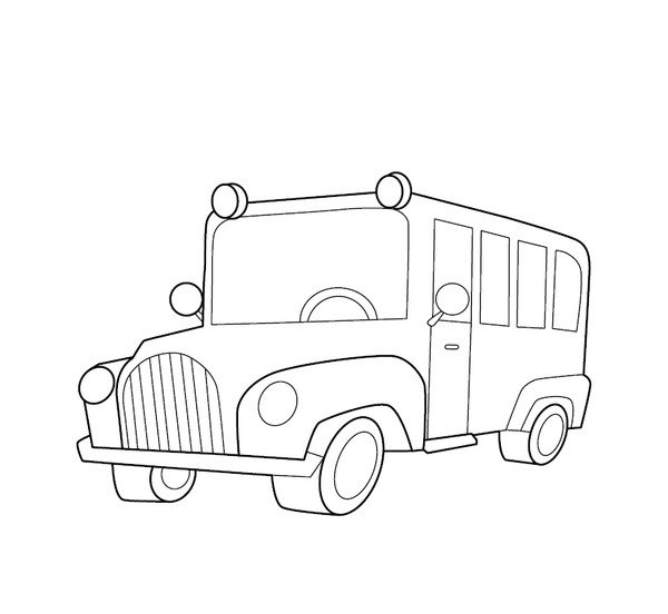 Printable Transportation Vehicles Coloring Book