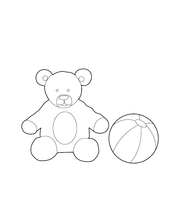 Teddy Bear Coloring Page