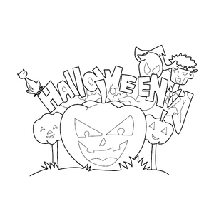 Halloween Coloring Image