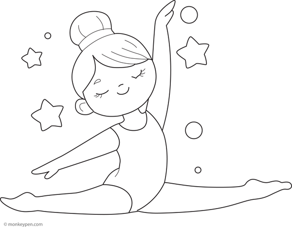 Gymnastics Coloring Page