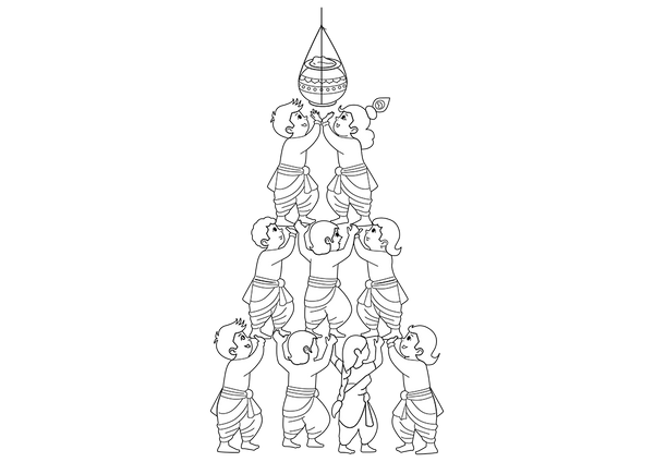 Janmashtami coloring page – fun and educational printable for children