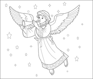 Christmas Angels Coloring Page – fun and educational printable for children