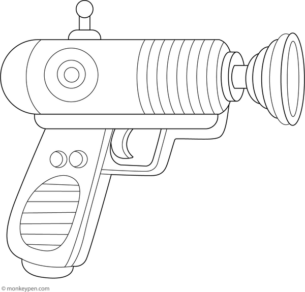 Ray Gun Coloring Page – fun and educational printable for children