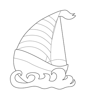 Yacht Coloring page – fun and educational printable for children