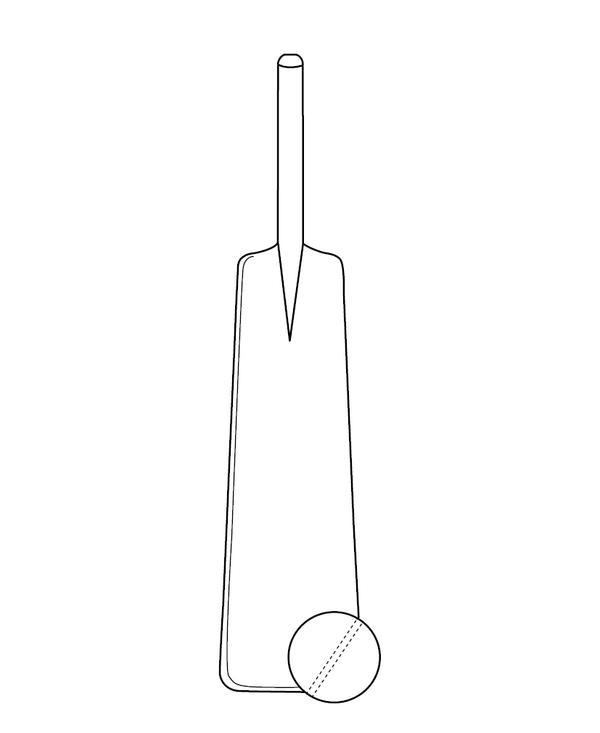 Cricket Bat Coloring page – fun and educational printable for children