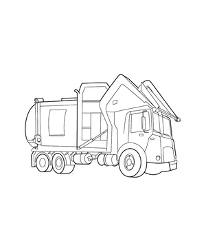 Free Printable Truck Coloring Page  – transportation-themed printable for kids