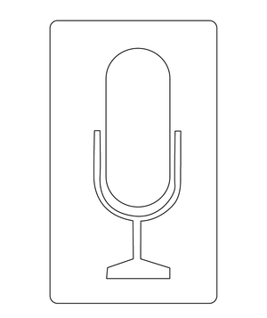 Mic icon Symbols coloring page – fun and educational printable for children
