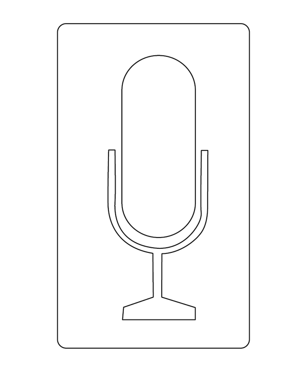 Mic icon Symbols coloring page – fun and educational printable for children