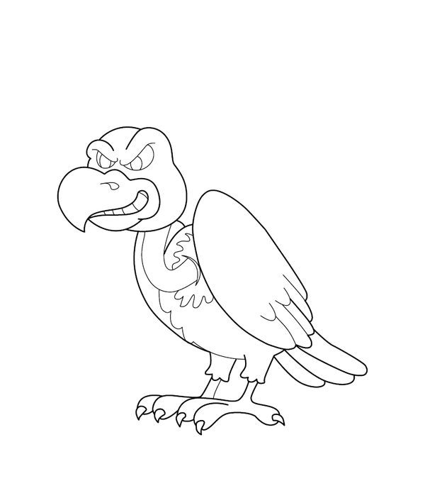 Vulture coloring page – fun and educational printable for children