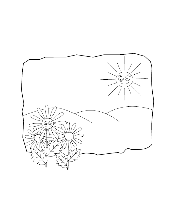 Sun Coloring Sheet