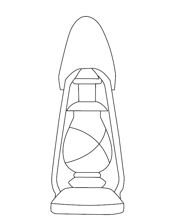 Antique Lamp Coloring Picture