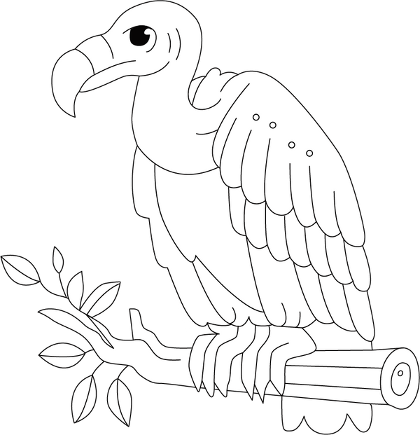 Vulture Coloring Page – fun and educational printable for children