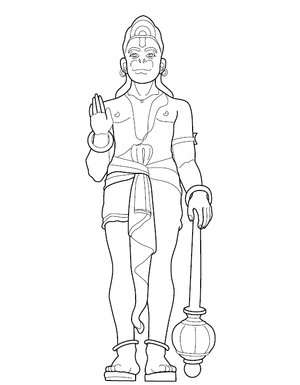 Hanuman Coloring Page