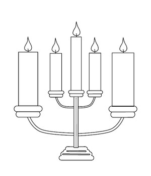 Candle Coloring Picture