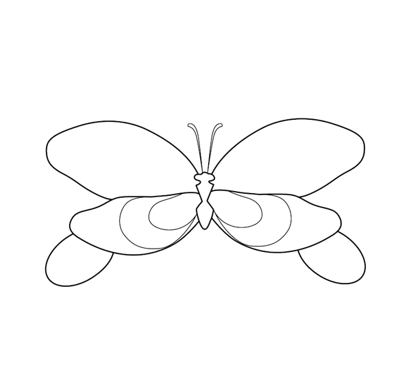 Free Easy Butterfly Coloring Picture For Kids coloring page – fun and educational printable for children