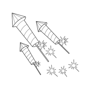 Free  Fire Cracker coloring page – fun and educational printable for children