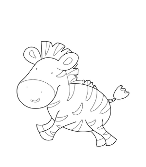 Zebra  coloring page – printable animal drawing for children