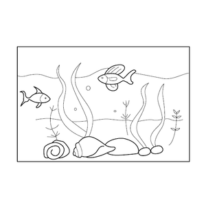 Aquarium Coloring Page