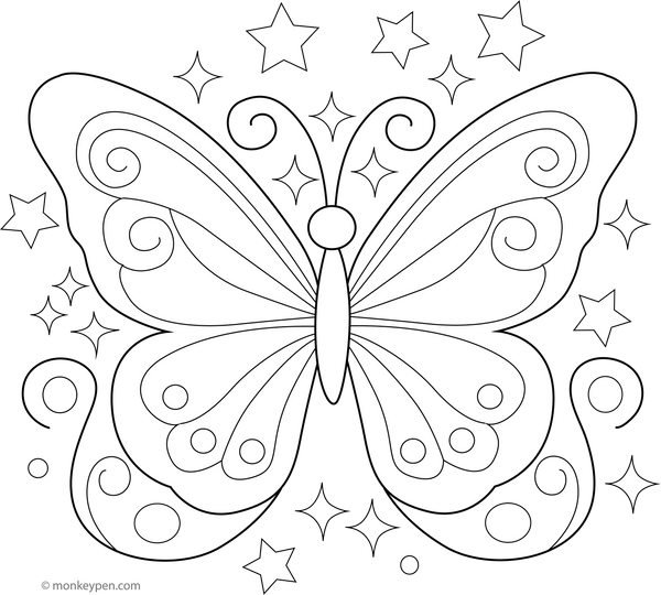 Butterflies Coloring Book - PDF Download