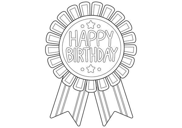 Birthday Badges And Sashes coloring page – fun and educational printable for children
