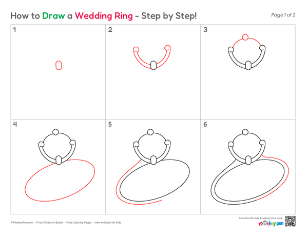 Simple ring coloring page for kids