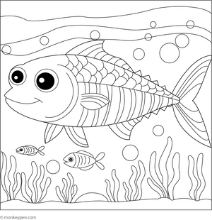 Mackerel Fish Coloring Page