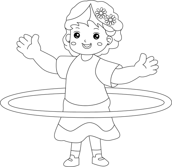 Hula Hoop coloring page – fun and educational printable for children